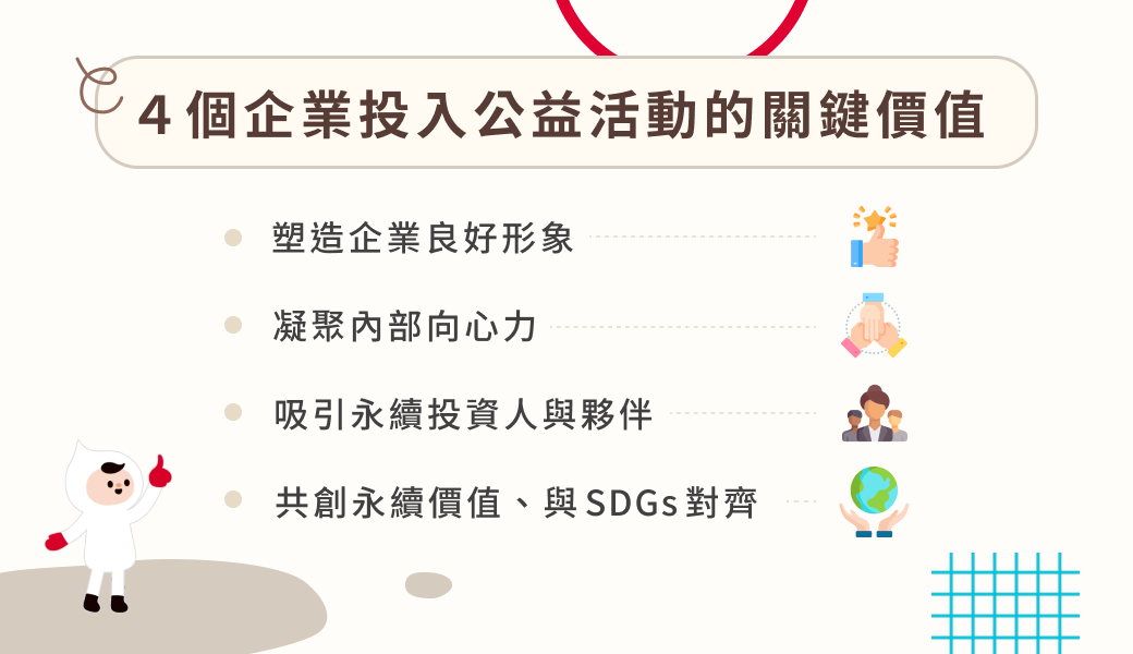 4 個企業投入公益活動的關鍵價值